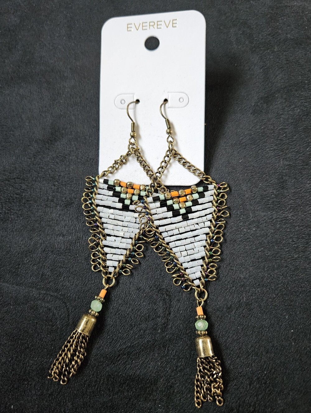 NWT Evereve Beaded Dangle Earrings New Mexico Style